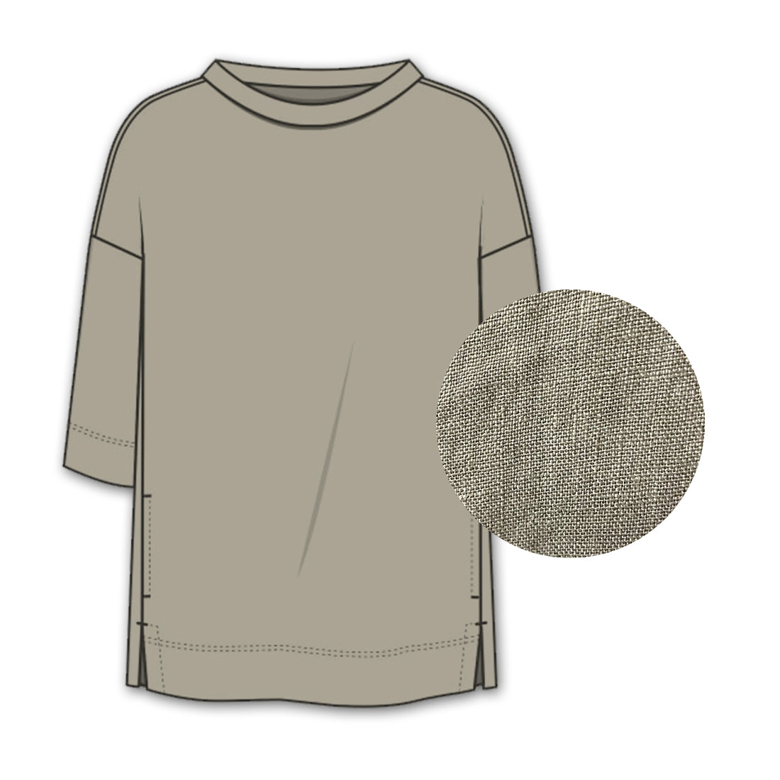 Blusenshirt lang | 11011