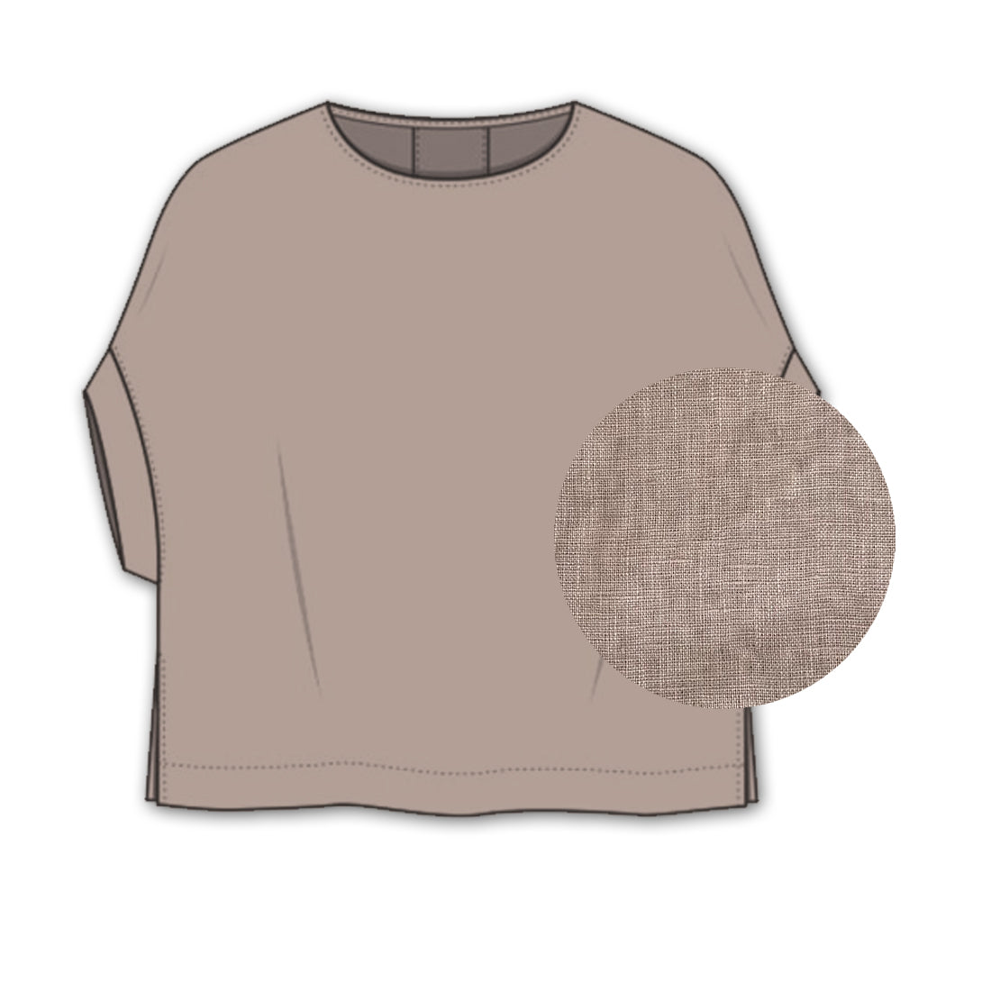 Blusenshirt kastig oversize | 12011