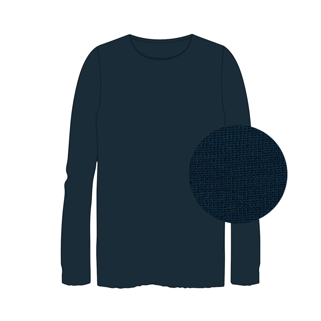 Langarm Pullover Unisex aus Merinowolle - 4014