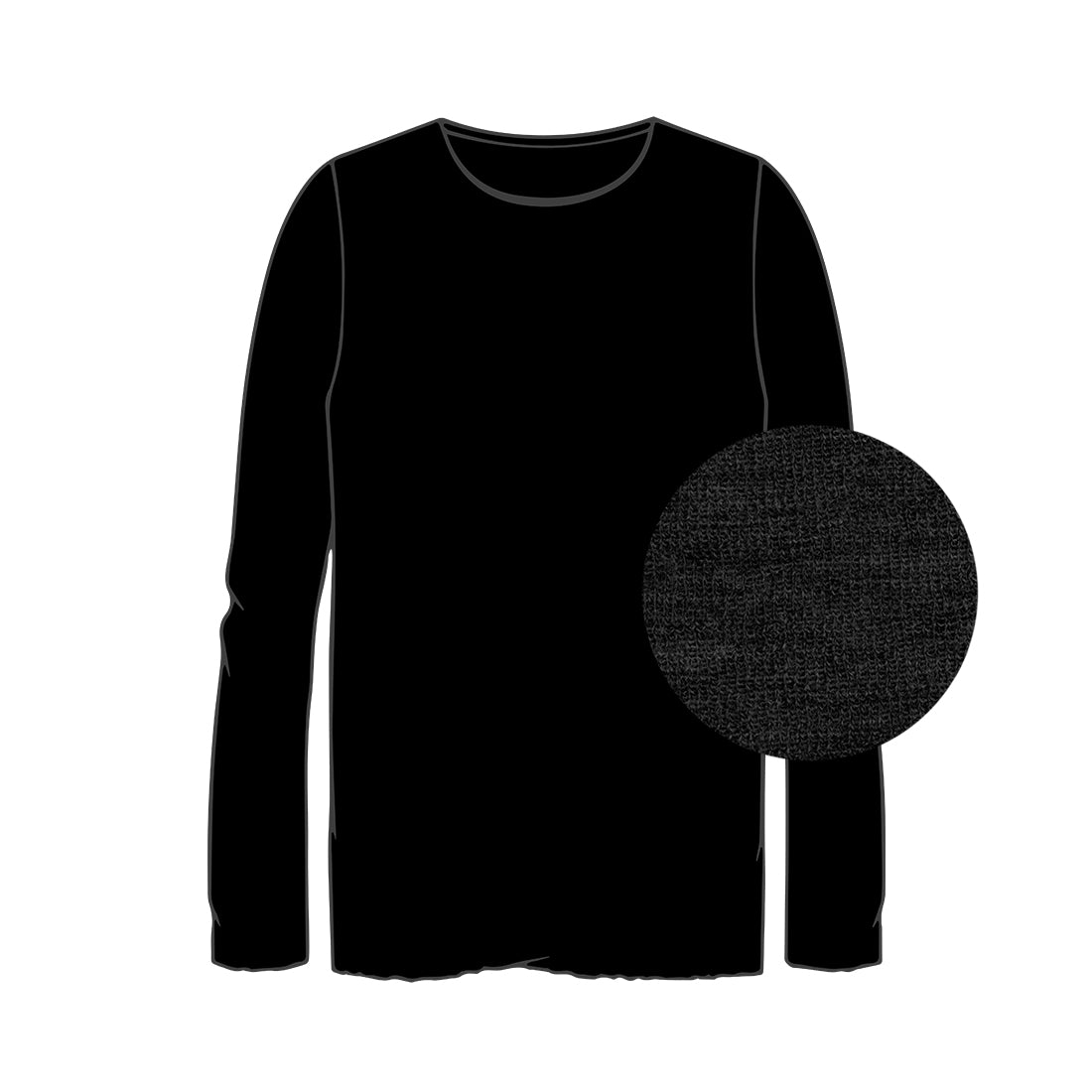 Langarm Pullover Unisex aus Merinowolle - 4014
