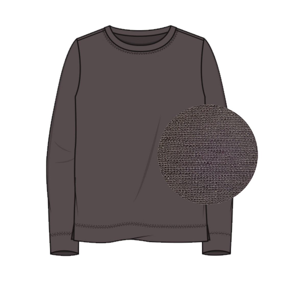 Geradliniges Shirt aus Merinowolle - 4068