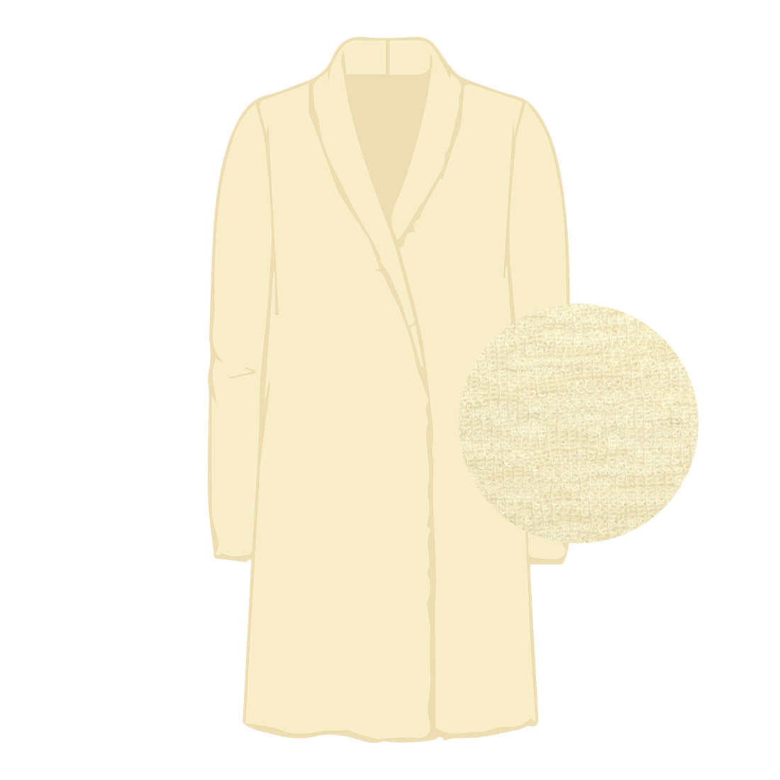 Langer Cardigan aus Merinowolle - 8003