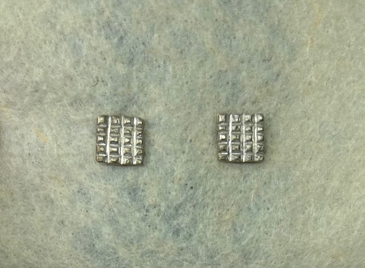 Ohrstecker "Quadrat 6", Silber