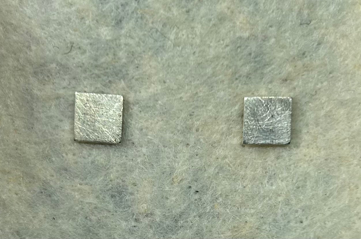 Ohrstecker "Quadrat 2", Silber