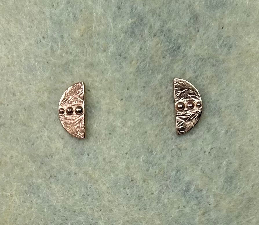 Ohrstecker "Halbkreis", rosévergoldet