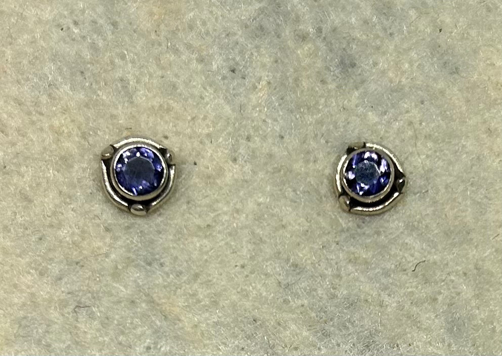 Ohrstecker "Iolith", Silber