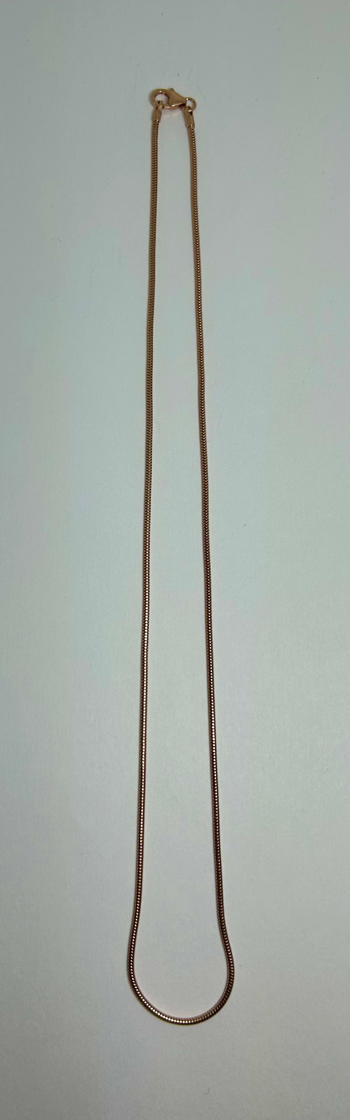 Schlangenkette, rosévergoldet, Ø 1,2 mm