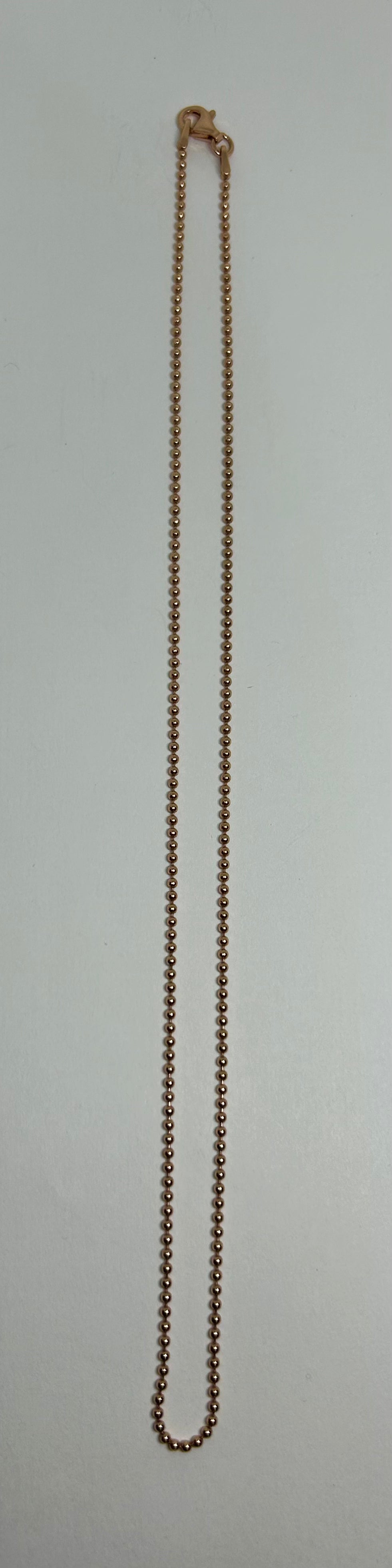 Kugelkette, rosévergoldet, Ø 1,5 mm