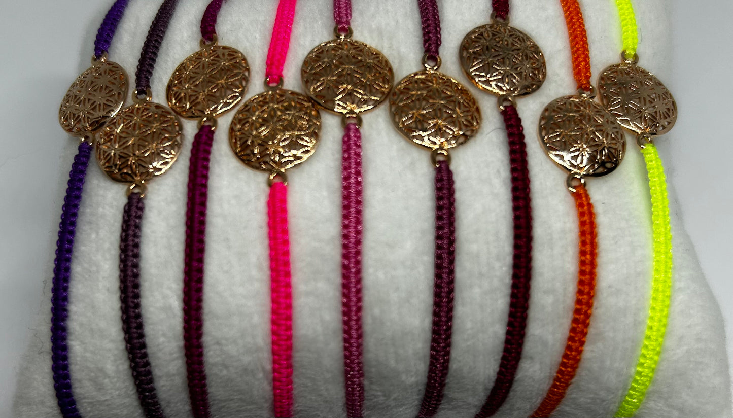 Armbänder "Blume des Lebens" von Mona Luna, rosé-vergoldet