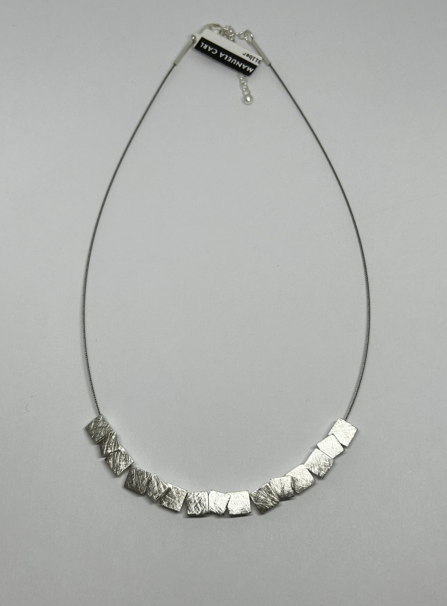 Kette "kleine Quadrate" von Manuela Carl, Silber