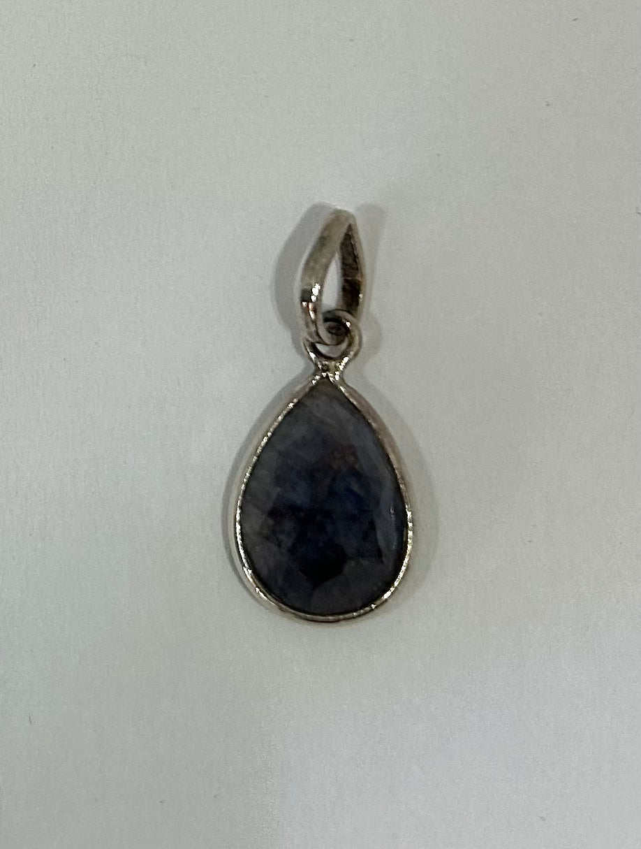 Anhänger "Lapislazuli-Tropfen" von Terré, Silber