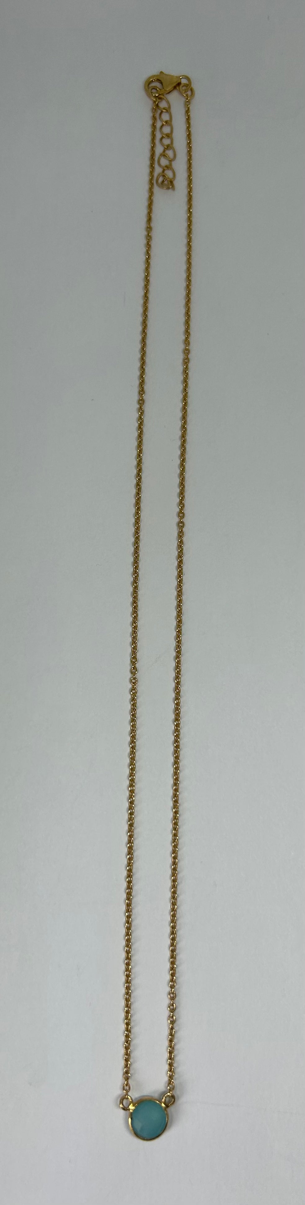 Kette mit Calcedon, vergoldet