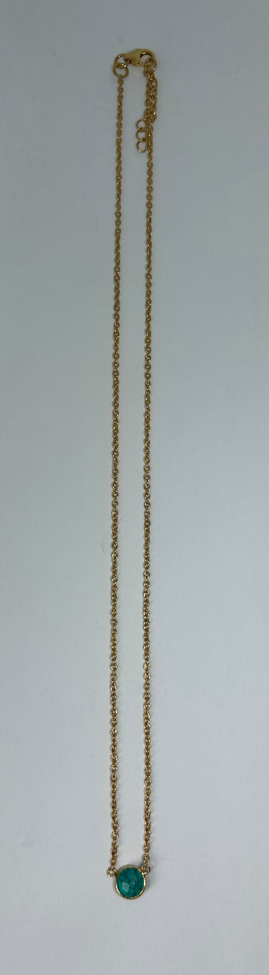 Kette mit Türkis, vergoldet