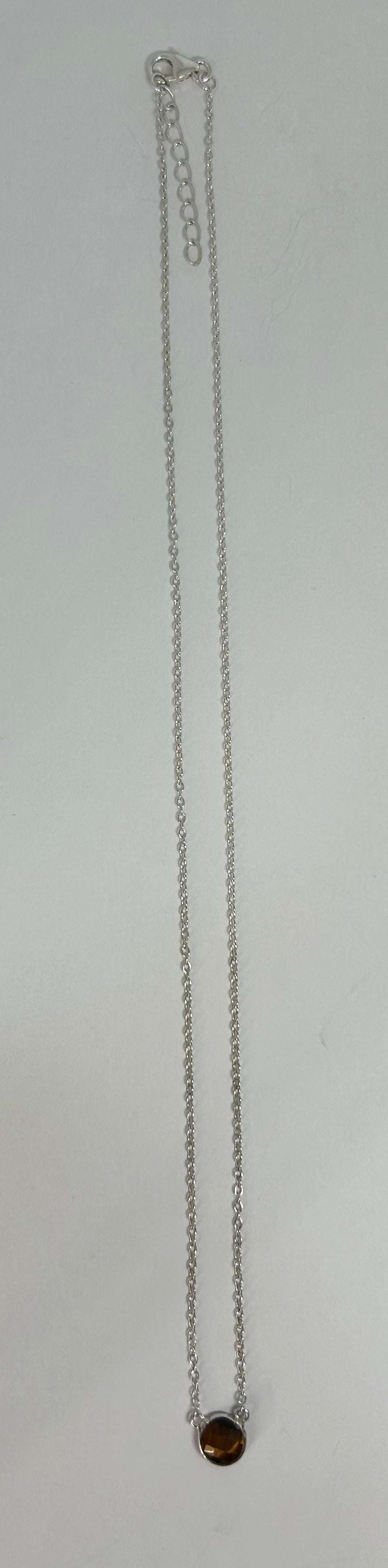 Kette "Tigerauge", Silber
