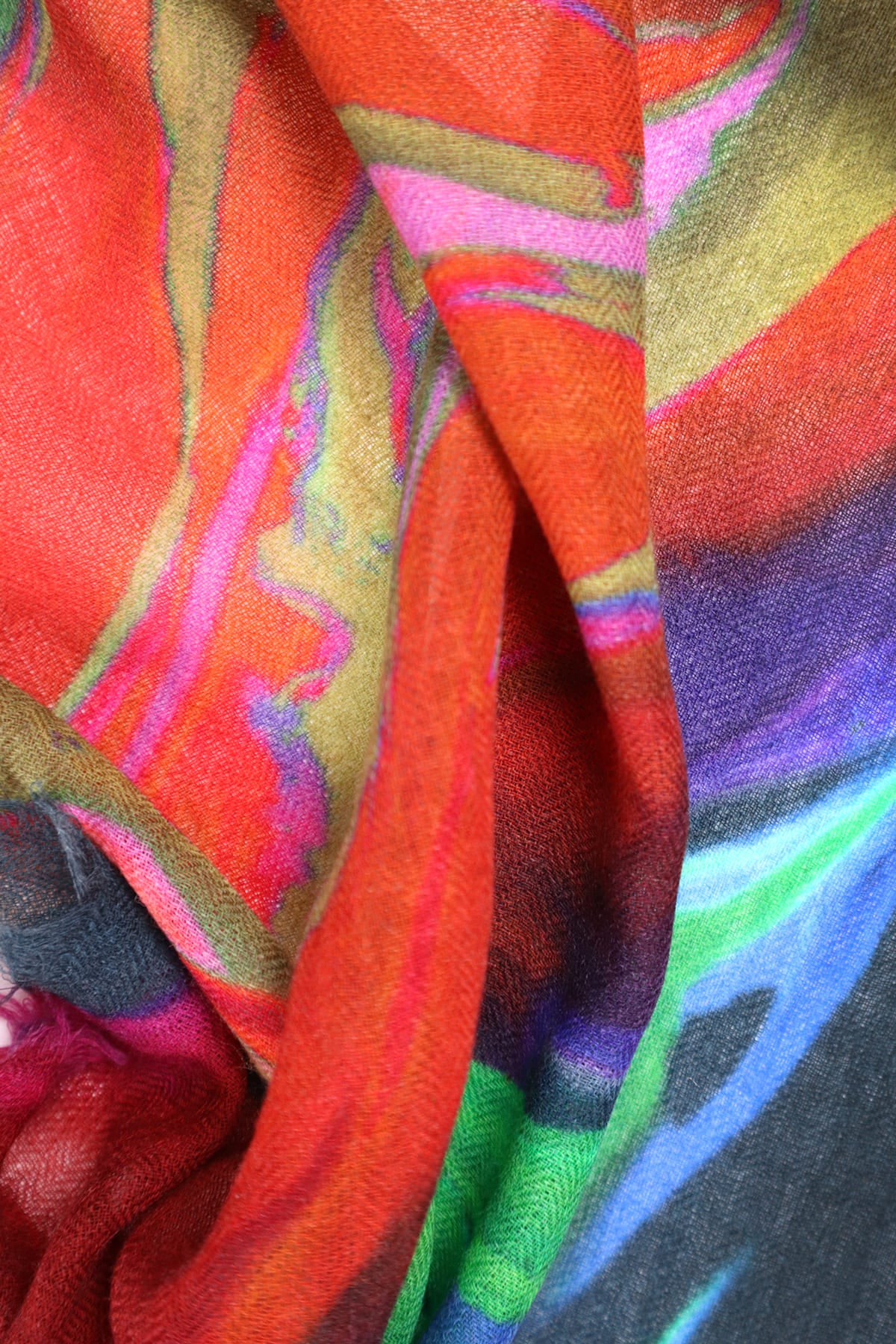 Schal FURIA - Farbe feuer - 100% Schurwolle