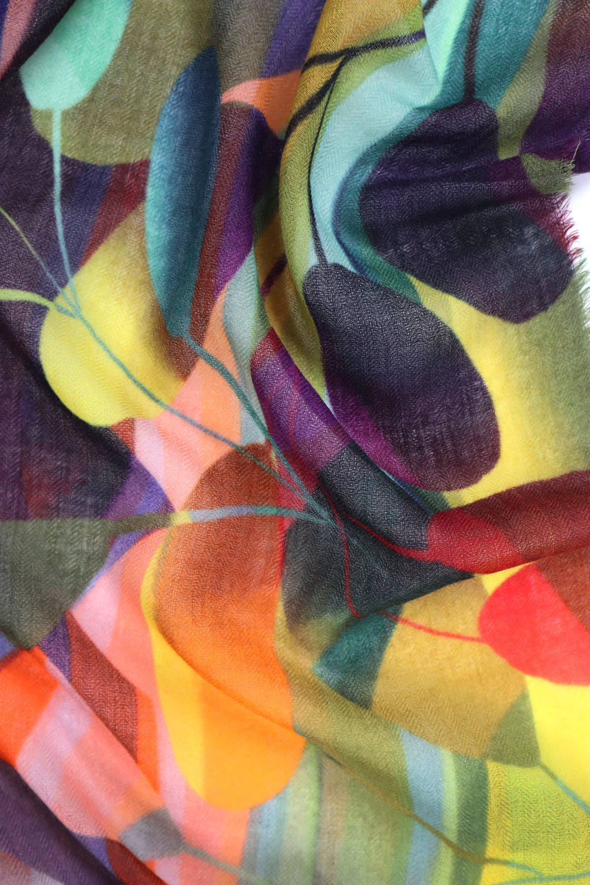 Schal LAPAS - Farbe curcuma - 100% Schurwolle