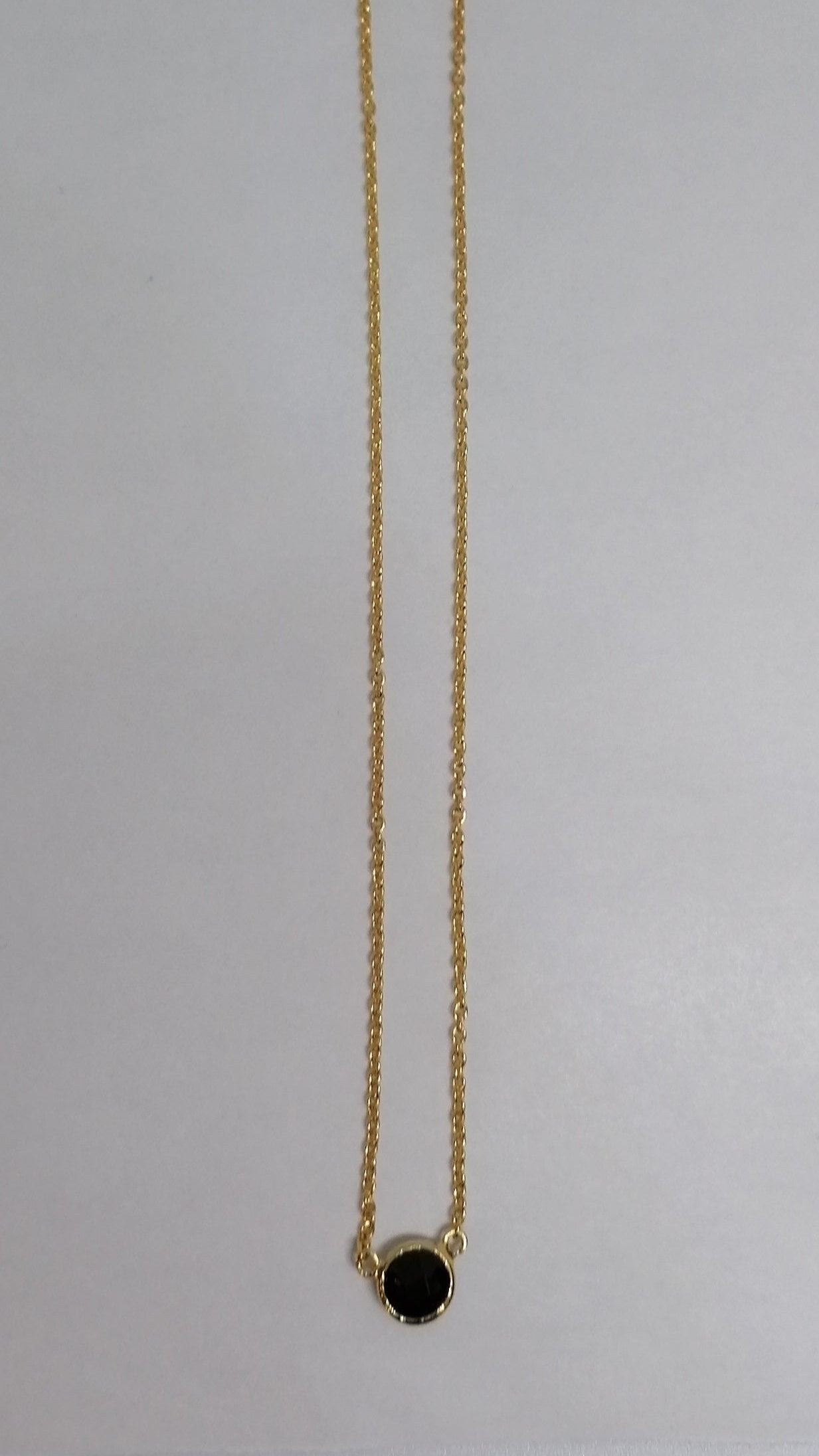Vergoldete Kette mit Granat