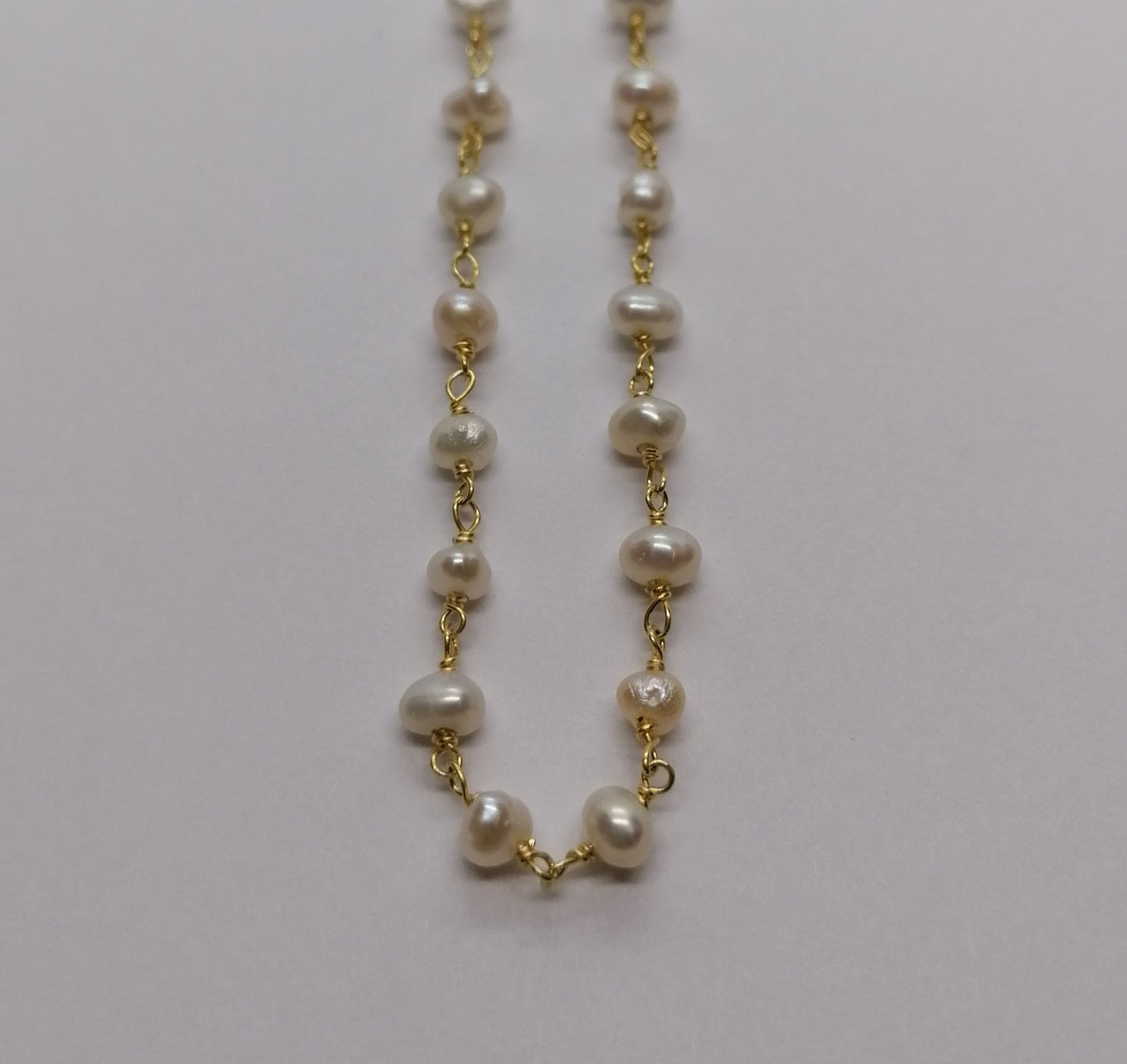 Kette N2 "Perlen", vergoldet