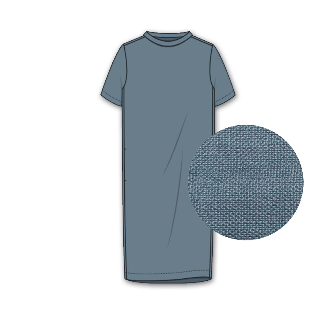 Schmales, knielanges Kleid | 11005