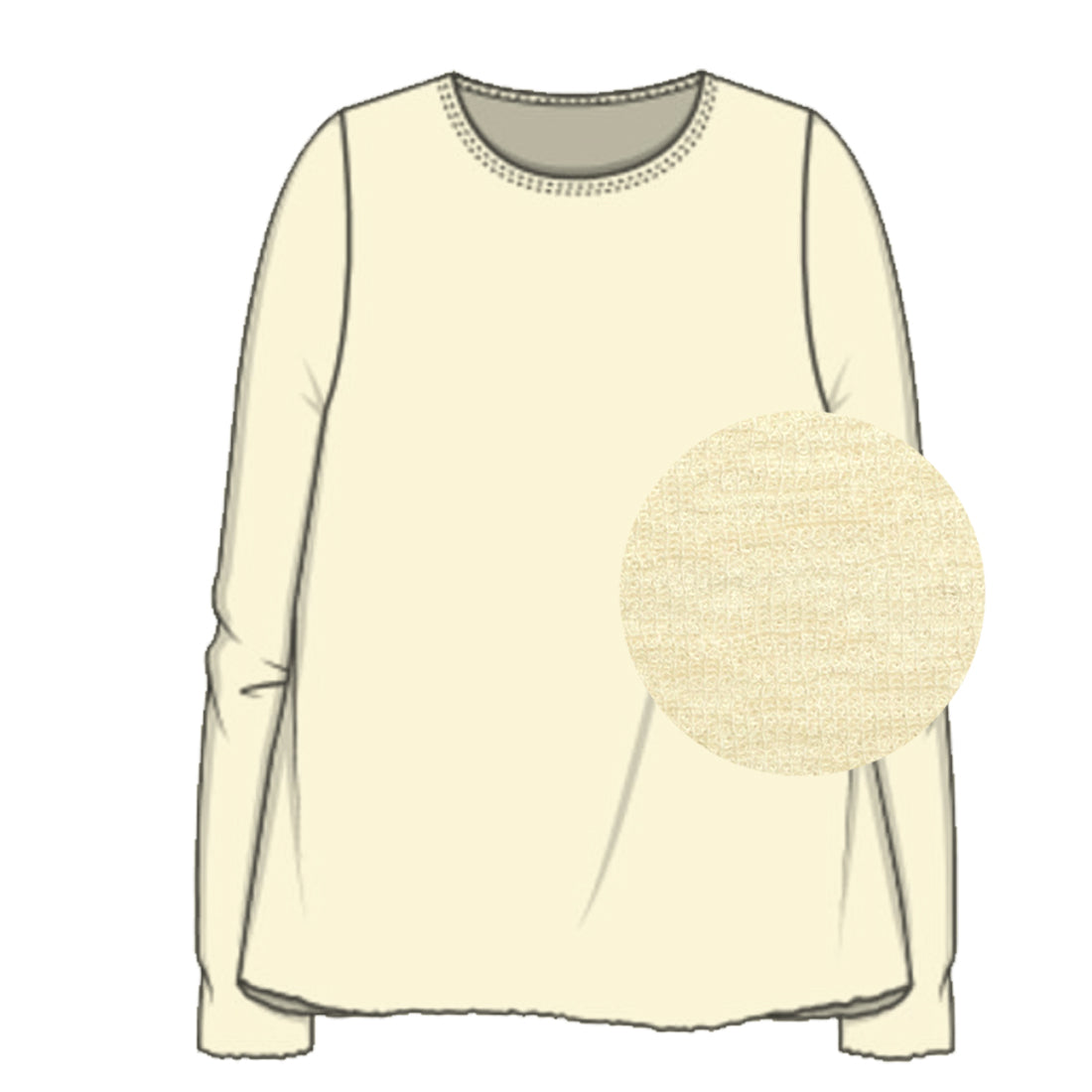 A-Linien-Shirt aus Merinowolle - 4012