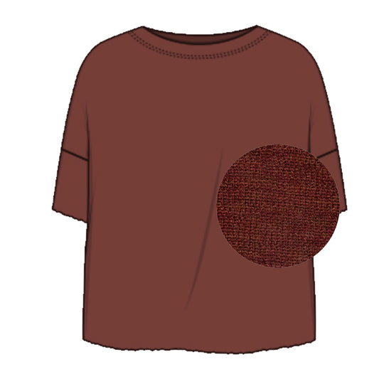 Kastenförmiges Shirt aus Merinowolle - 4026