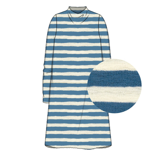 A-Linien-Kleid mit Blockstreifen - 7032
