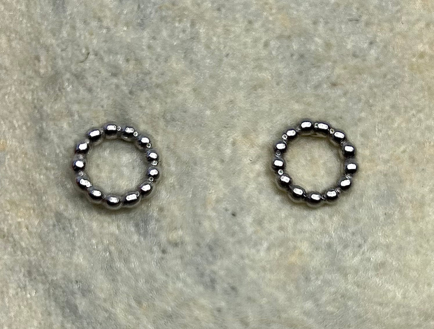 Ohrstecker "Ring 3", Silber