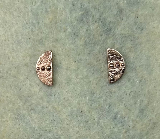 Ohrstecker "Halbkreis", rosévergoldet
