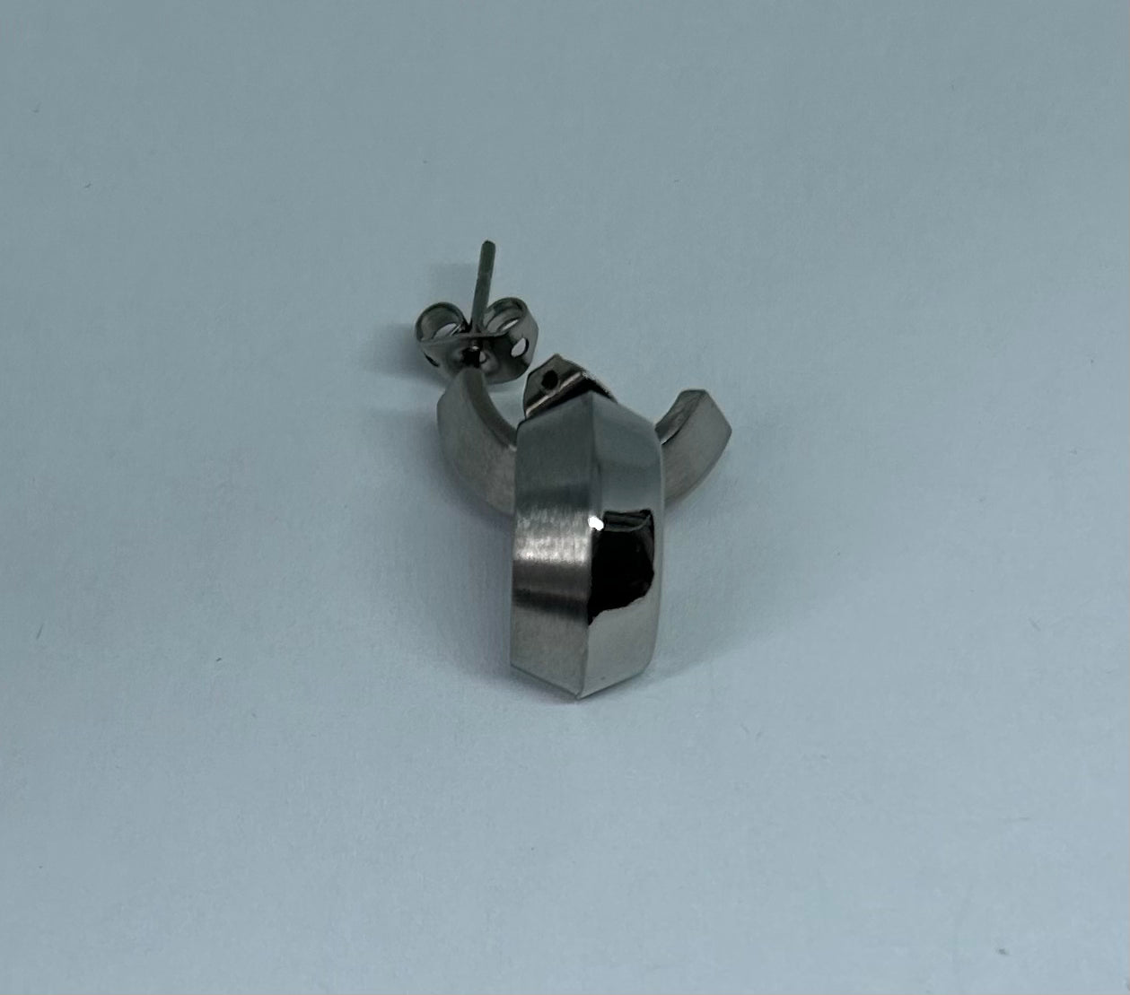 Ohrstecker "Halbkreis", Edelstahl