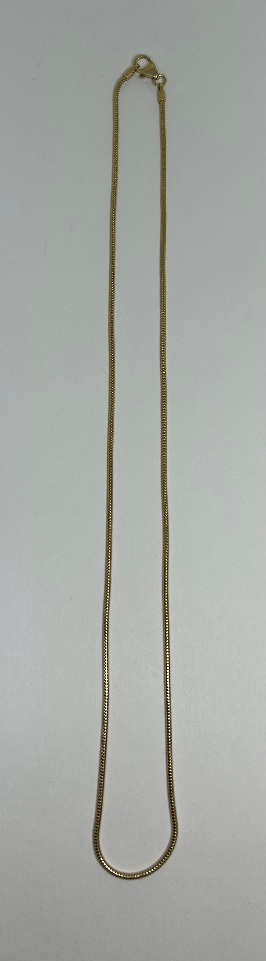 Schlangenkette, vergoldet, Ø 1,2 mm
