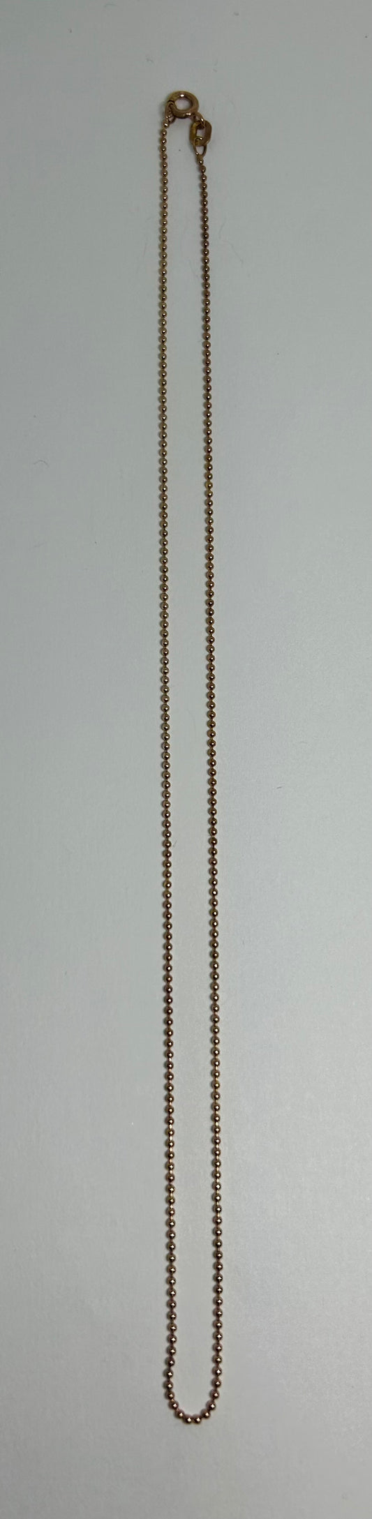 Kugelkette, rosévergoldet, Ø 1,2 mm