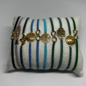 Armbänder Macramee von Mona Luna, silber-vergoldet