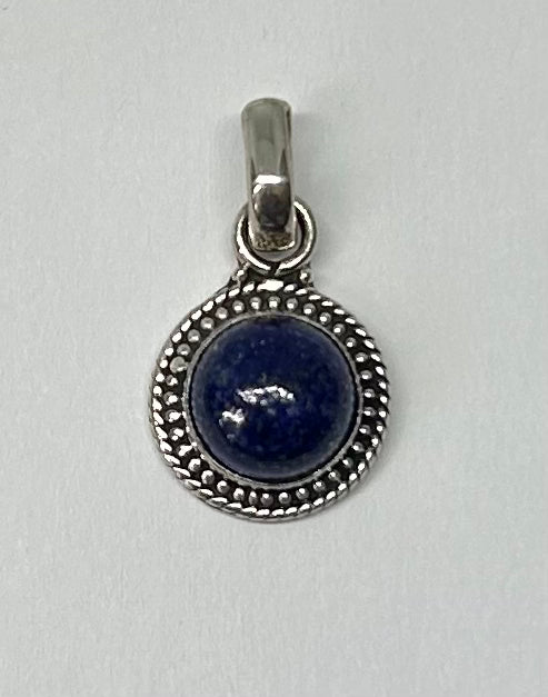 Anhänger "runder Lapislazuli" von Terré, Silber