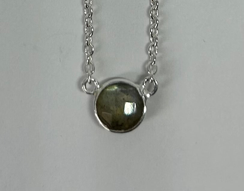 Kette mit Labradorit, Silber