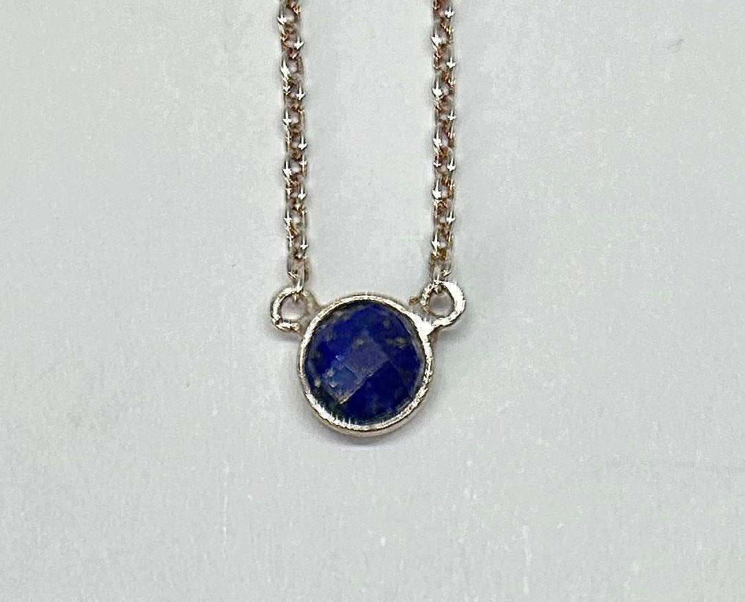 Kette "Lapislazuli", Silber