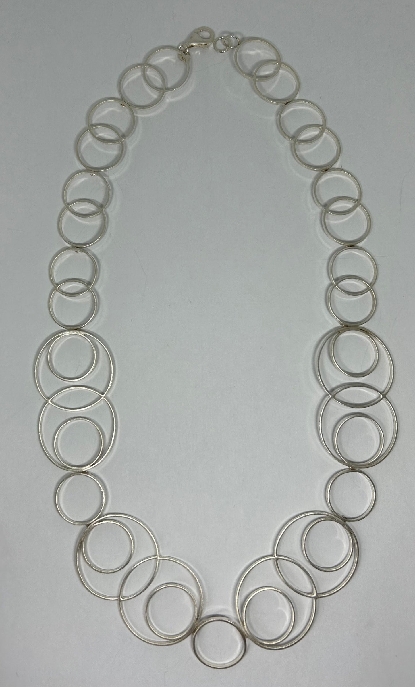 Collier "Doppelte Ringe", Silber