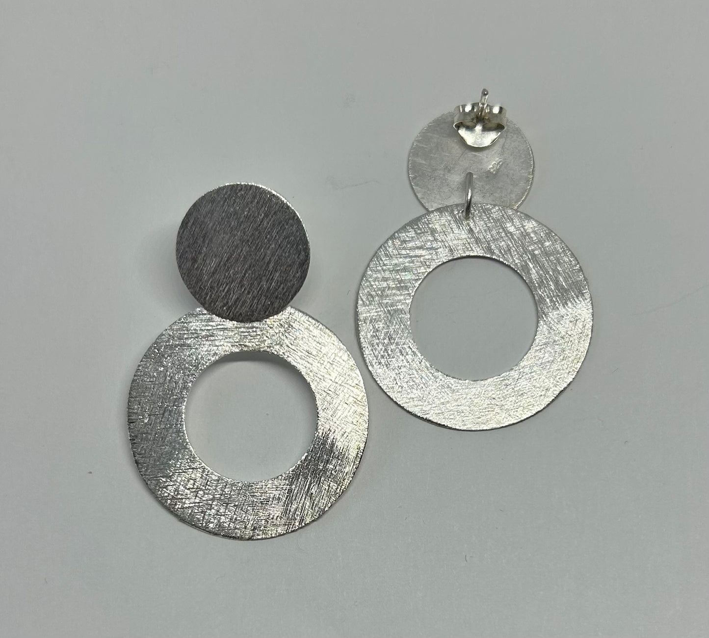 Ohrhänger "Kreis und Ring", Silber