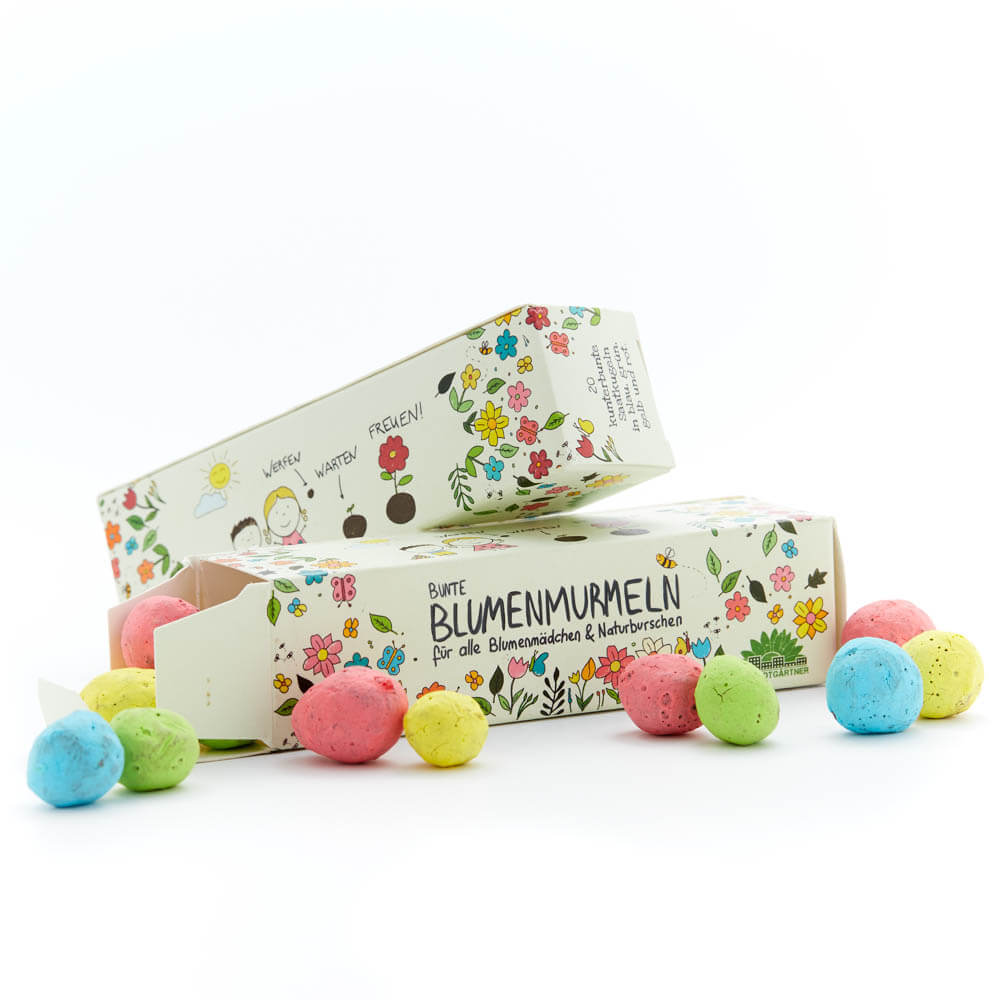 Blumenmurmeln - bunte Seedbombs