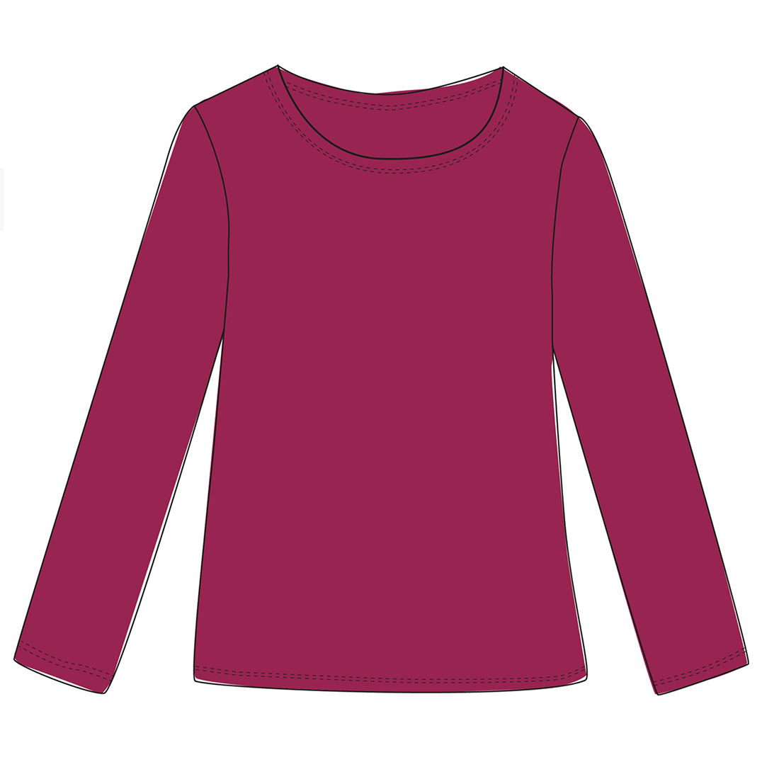 Langarmshirt Basic - diverse Farben