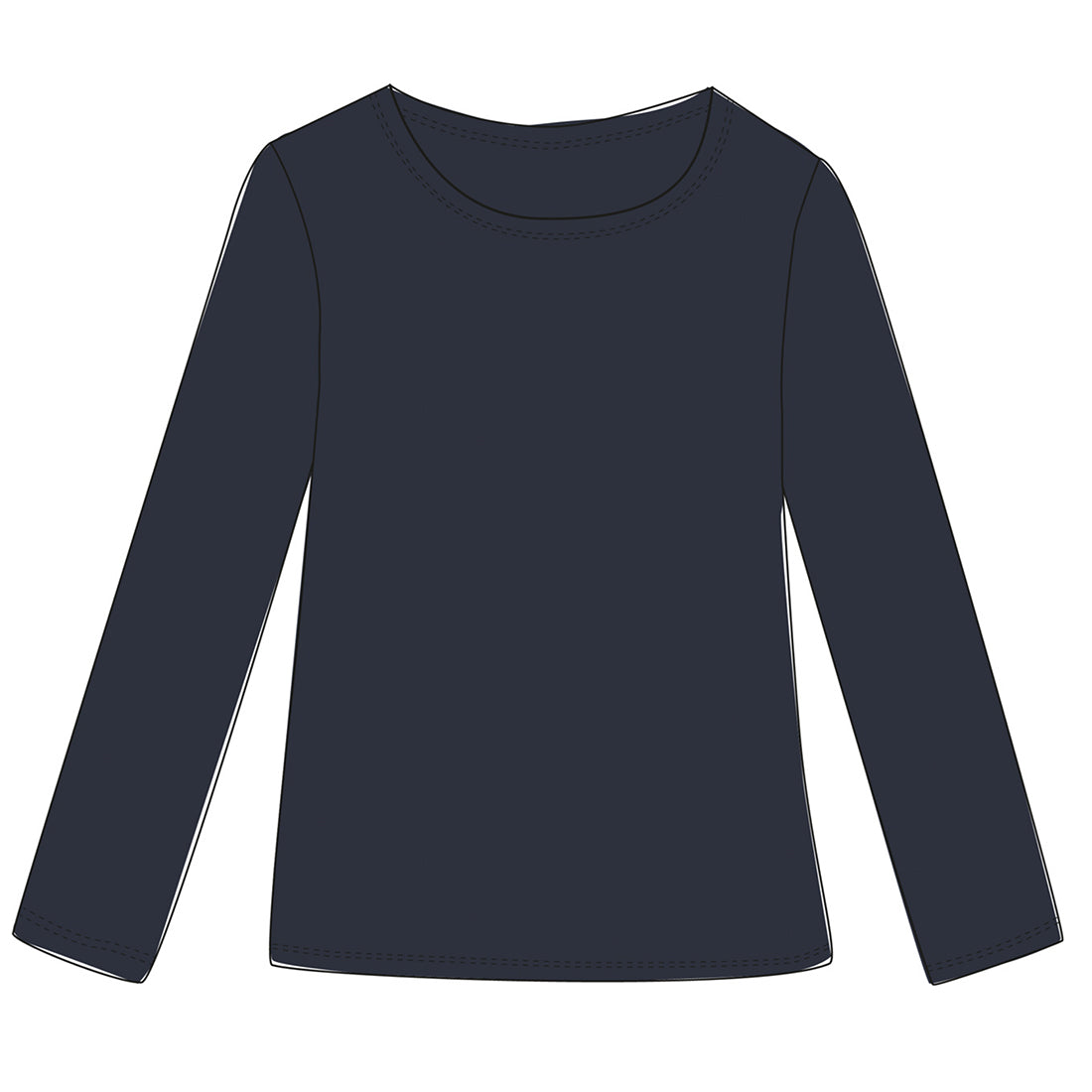 Langarmshirt Basic - diverse Farben