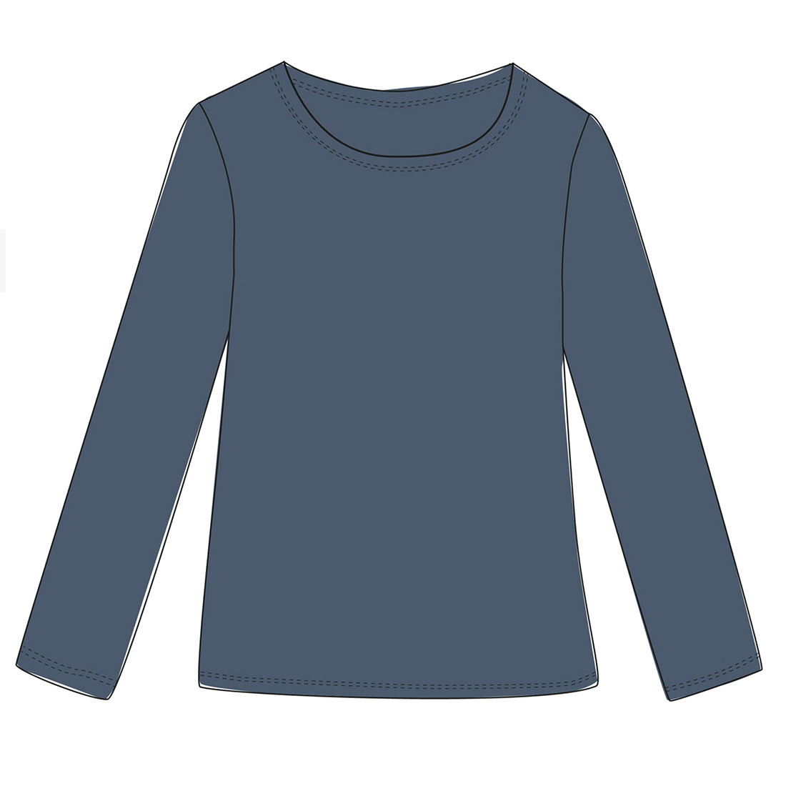 Langarmshirt Basic - diverse Farben
