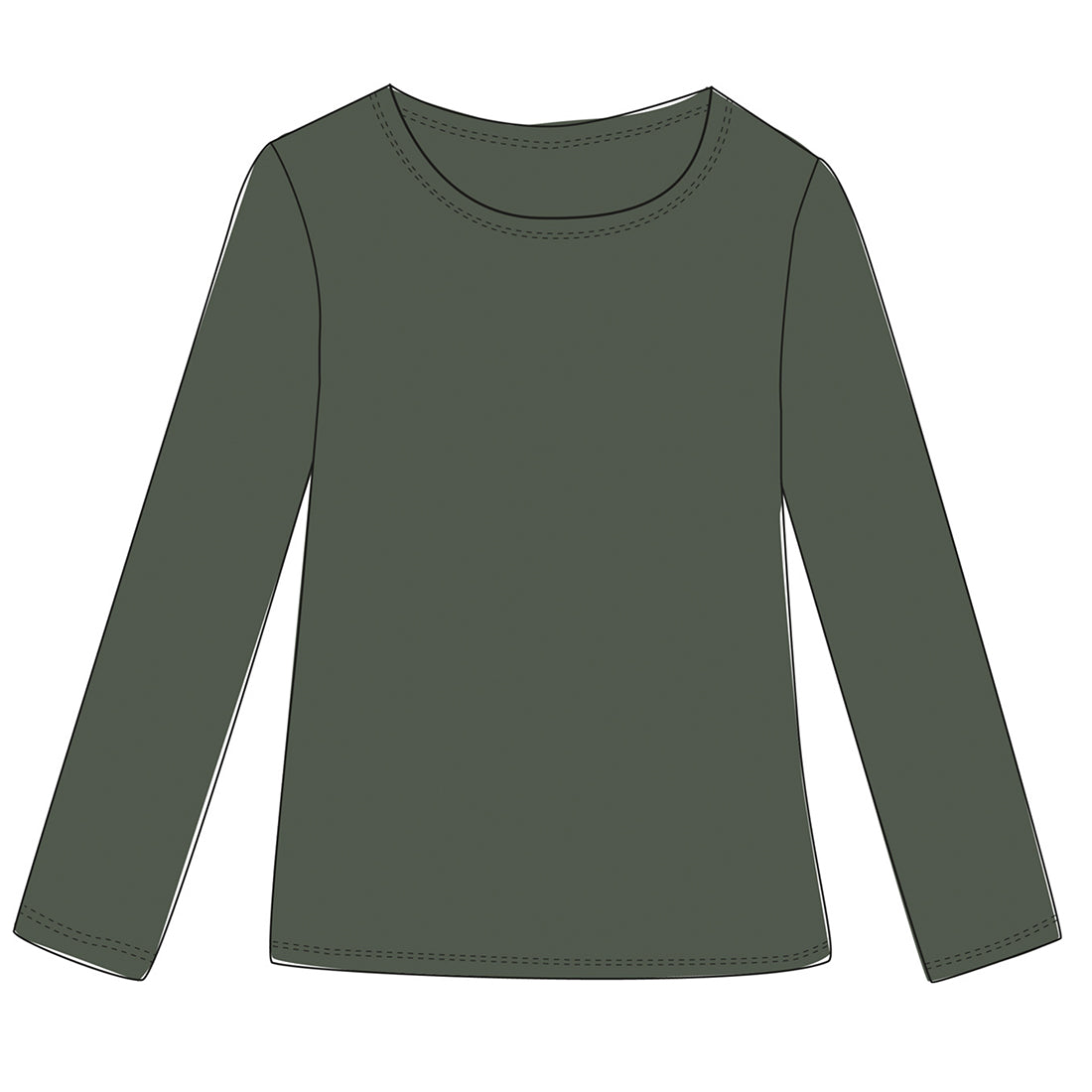 Langarmshirt Basic - diverse Farben