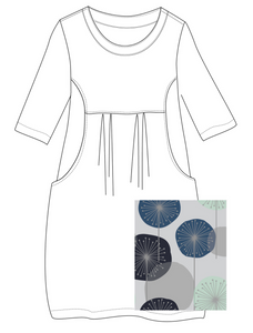 Ballonkleid Leinen 36390 - 2 Farben