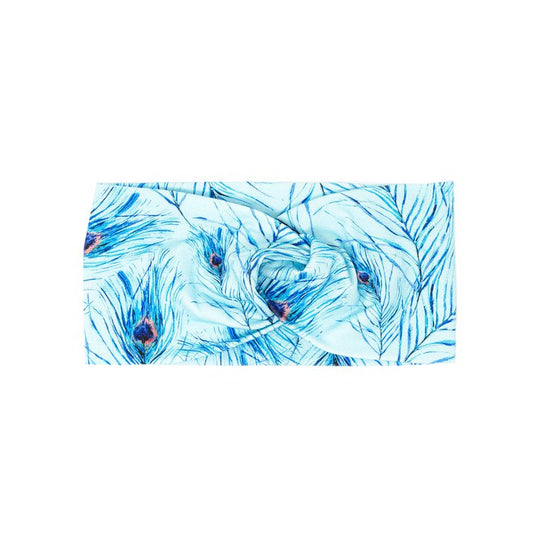 Headband federn-blau - 1017