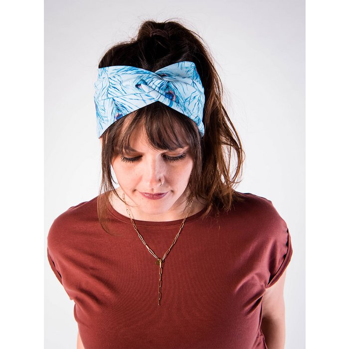 Headband federn-blau - 1017