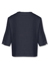 Leinenbluse GARDA, dark blue
