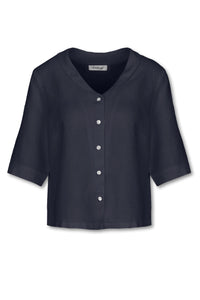 Leinenbluse GARDA, dark blue