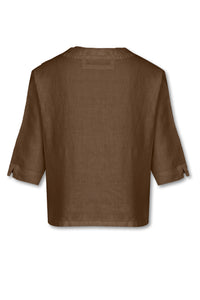 Leinenbluse GARDA, nut