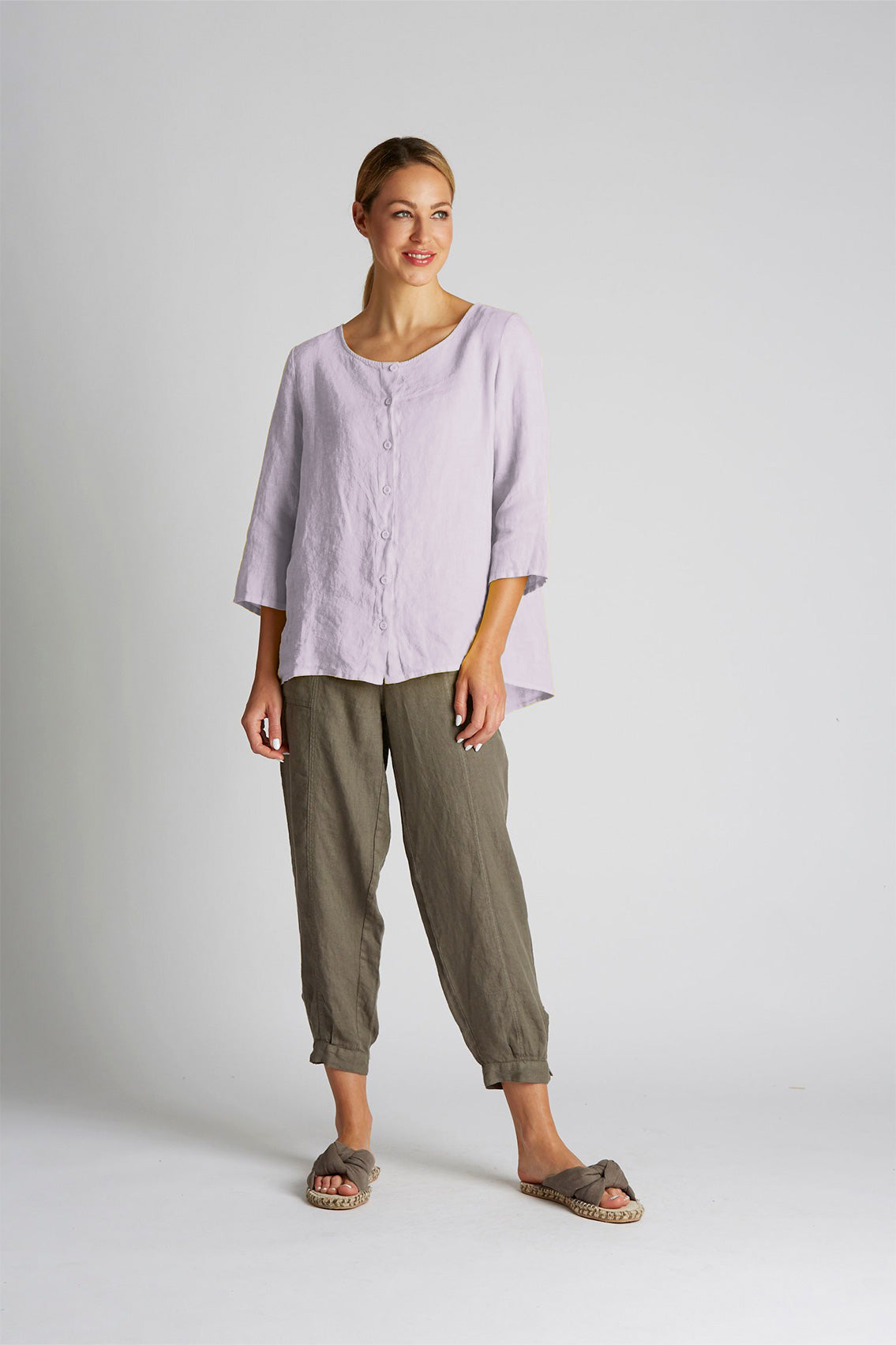Kastige Leinenbluse | 1288-061